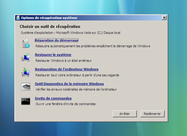 comment réparer mon windows 7