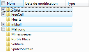 Apparition des cases à cocher